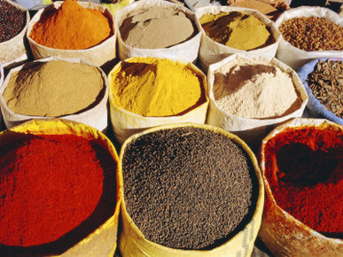 Sacks of Spices, Ouarzazate Market, Morocco, North Africa