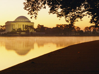 Twilight View of the Jefferson Memorial and the Tidal Basin